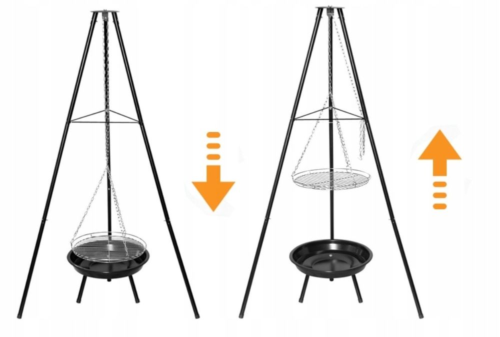 Grill trójnóg z paleniskiem
