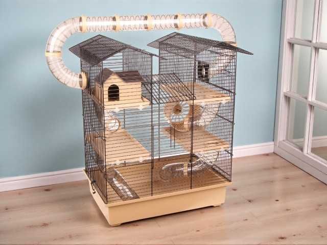 DUŻA NOWA Klatka dla chomika ZESTAW z tunelami domek dla gryzoni