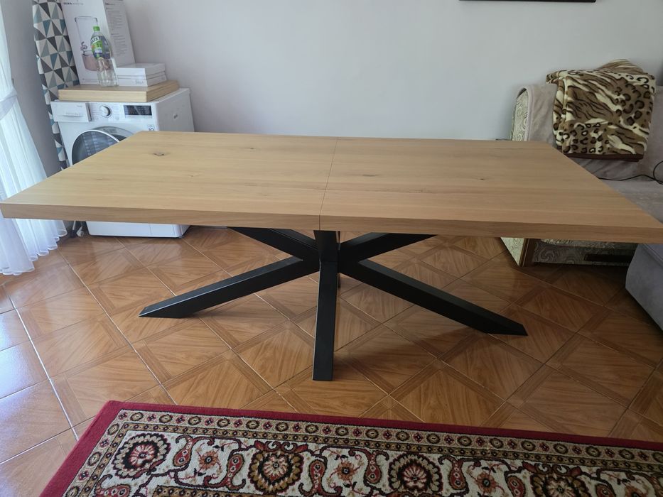 Duży rozkładany stół robiony na zamówienie 200/250/300 × 100 cm