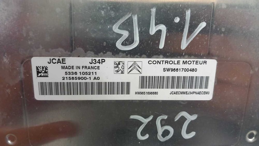 Citroen C3 I Lift 1.4 B Komputer Silnika 9665424480 9651696680