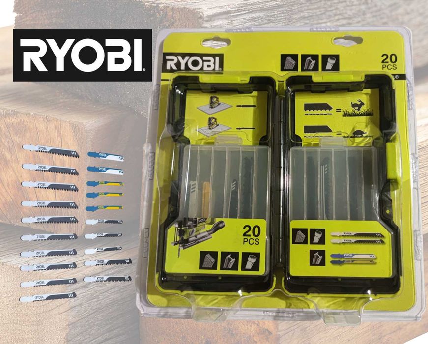 Zestaw 20 Brzeszczotów do wyrzynarek RYOBI RAK20JB do drewna CPK