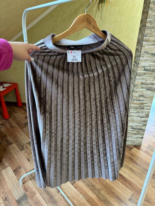 Спідниця плісе велюрова