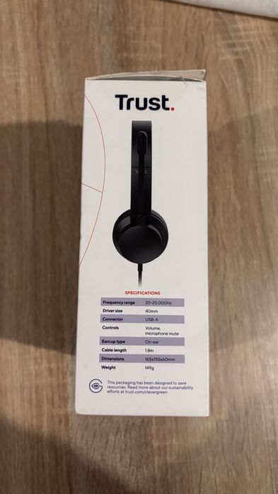 Headset Trust Rydo USB – Fone com Microfone para Trabalho