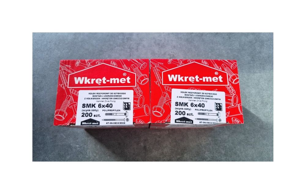 Wkret met kołek rozporowy do szybkiego montażu 6x40
