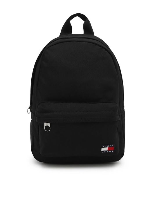 Чорний рюкзак tommy jeans, tommy jeans badge logo dome backpack