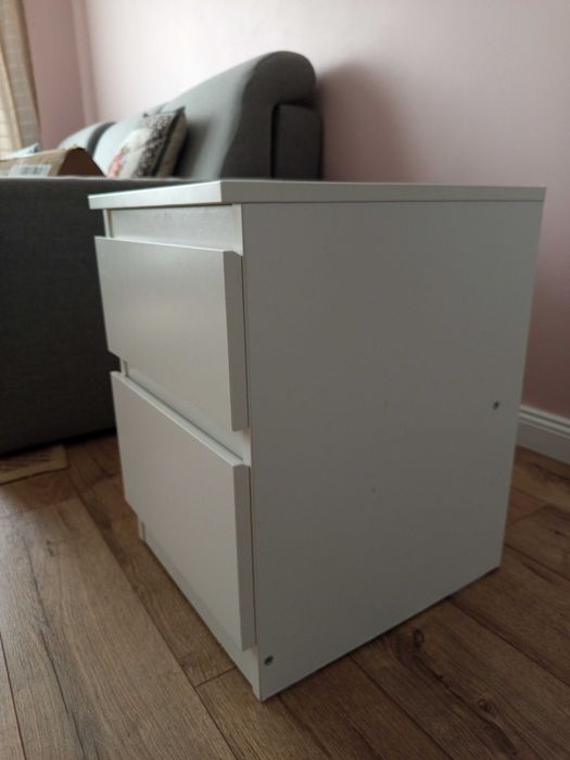 Szafka nocna IKEA MALM – 2 szuflady, biała