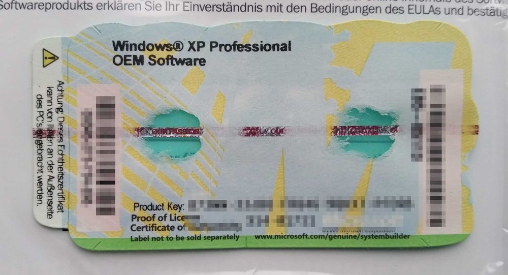 Установочный диск Microsoft Windows XP Professional