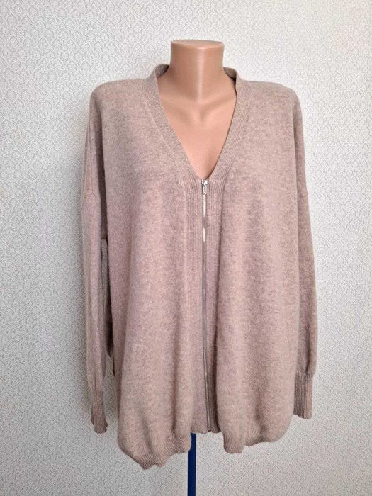 Кардиган кашеміровий Бежевий жіночий M& Paris M/L оверсайз