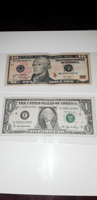 Notas e moedas dos EUA ler discrição.