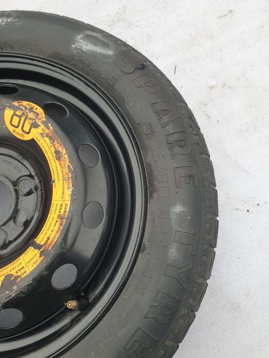 koło dojazdowe fiat 500 135/80 r14 4x98 demontaż