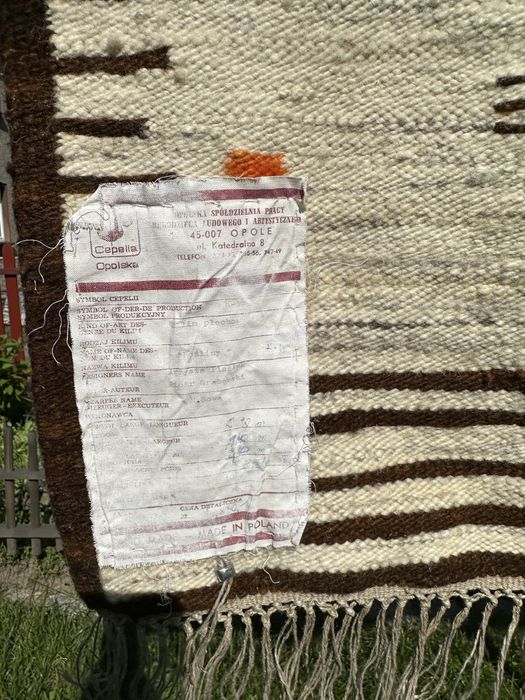 Welniany kilim  Piotr Grabowski lata 70