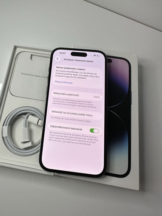 iPhone 14 PRO 128 GB | 100% Kondycji | PIĘKNY!