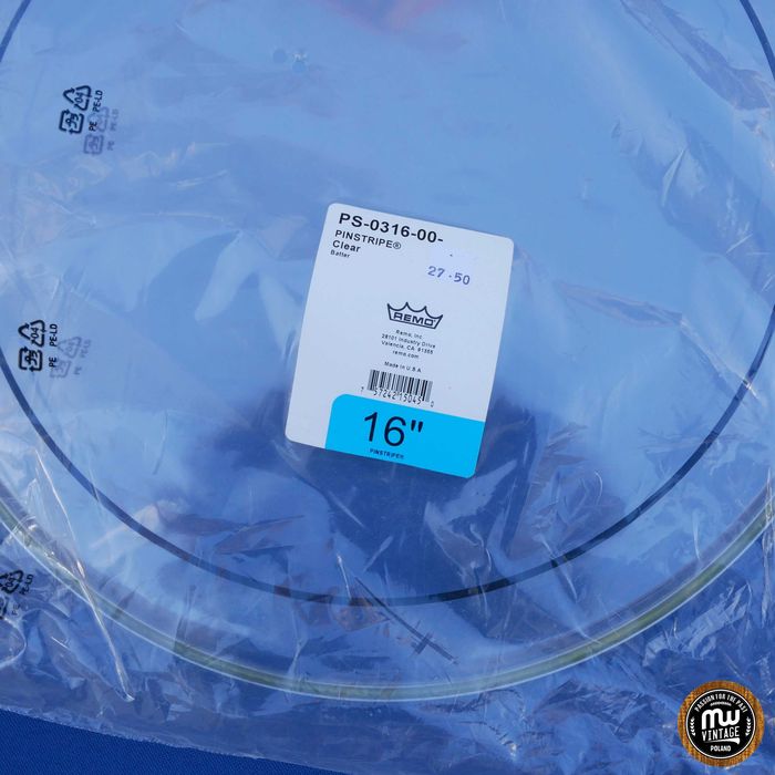 ‼️ Remo - naciąg Pinstripe Clear 16" NOWY ‼️