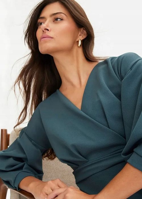 B.P.C sukienka midi kolor morski dymny ^44/46