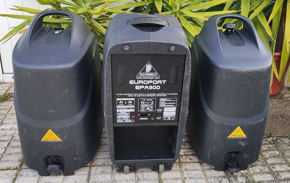 Sistema amplificado Behringer EPA900 900 watts bom funcionamento