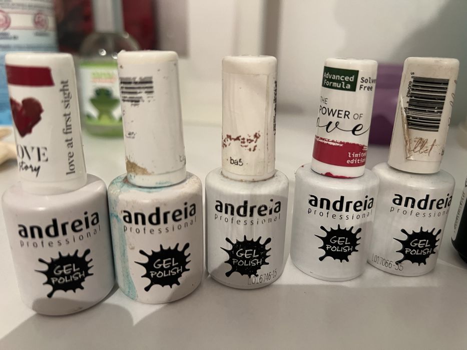 Vernizes gel marca andrei e inocos