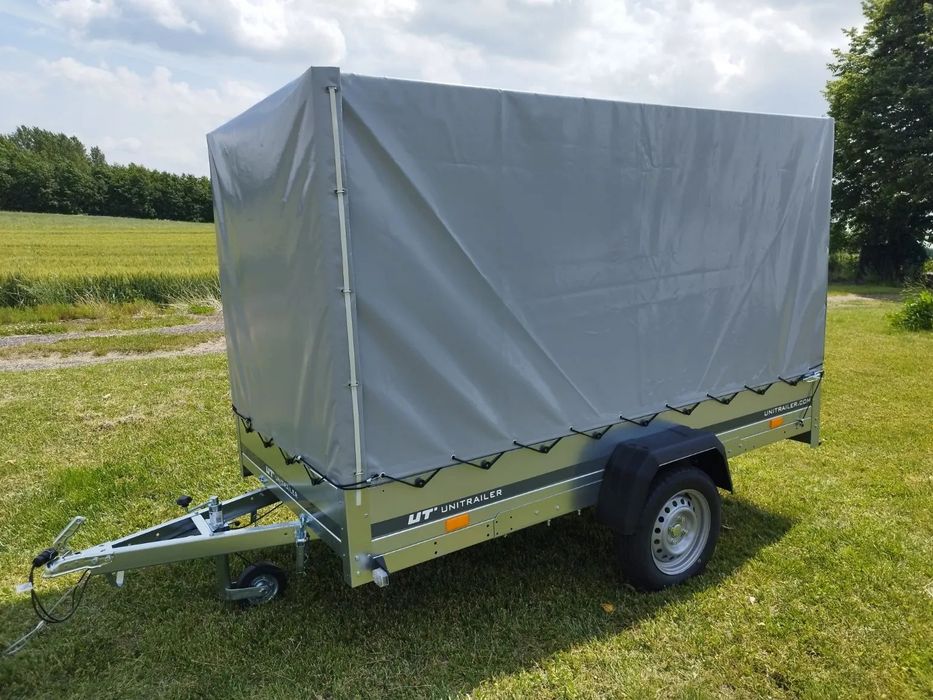 Unitrailer 264 kipp  Nowa Przyczepa Unitrailer 264x125x150 stelaż+plandeka+koło podp. 2026r