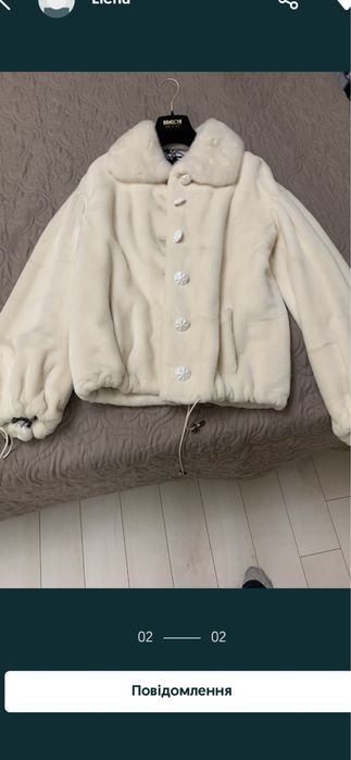 Норкова шубка, світлого кольору