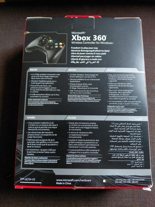 Oryginalny bezprzewodowy kontroler Pad + odbiornik PC do xbox 360
