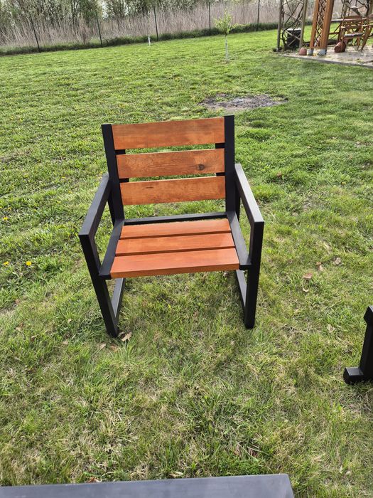 Meble ogrodowe ławki stoły krzesła paleniska 5mm z rusztem lub bez