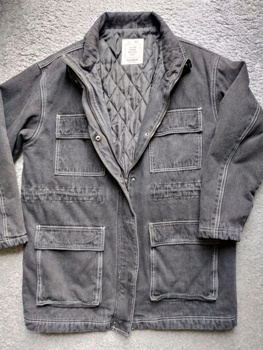 Kurtka jeansowa Pull & Bear L ocieplana