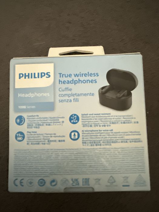 Nowe Słuchawki Bezprzewodowe Philips TAT 1108BK