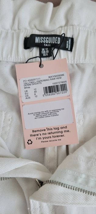 Белые котоновые шорты р.L