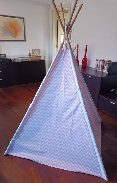 Tenda tipi estampado rosa