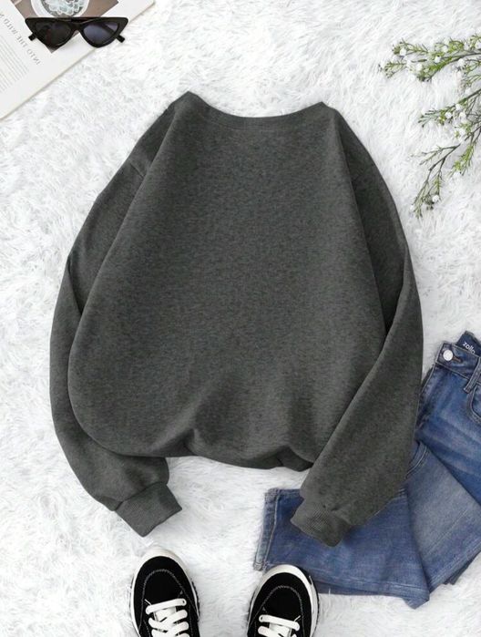 SHEIN Essnce Impressão Floral Revestido Térmico Moletom