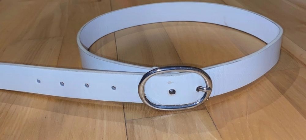 Pasek do spodni biały Bershka - 90 cm