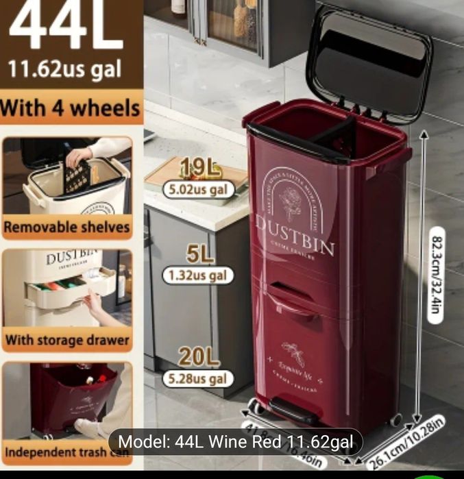 Caixote de arrumação ou lixo