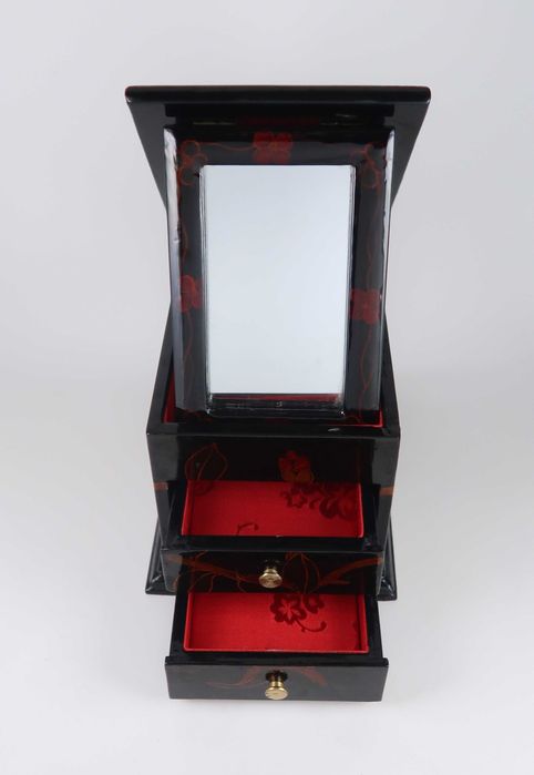 Caixa guarda joias toucador - madeira lacada