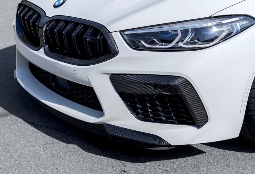 Карбонові накладки вставки в передній бампер на BMW M8 F91 F92 F93 карбон
