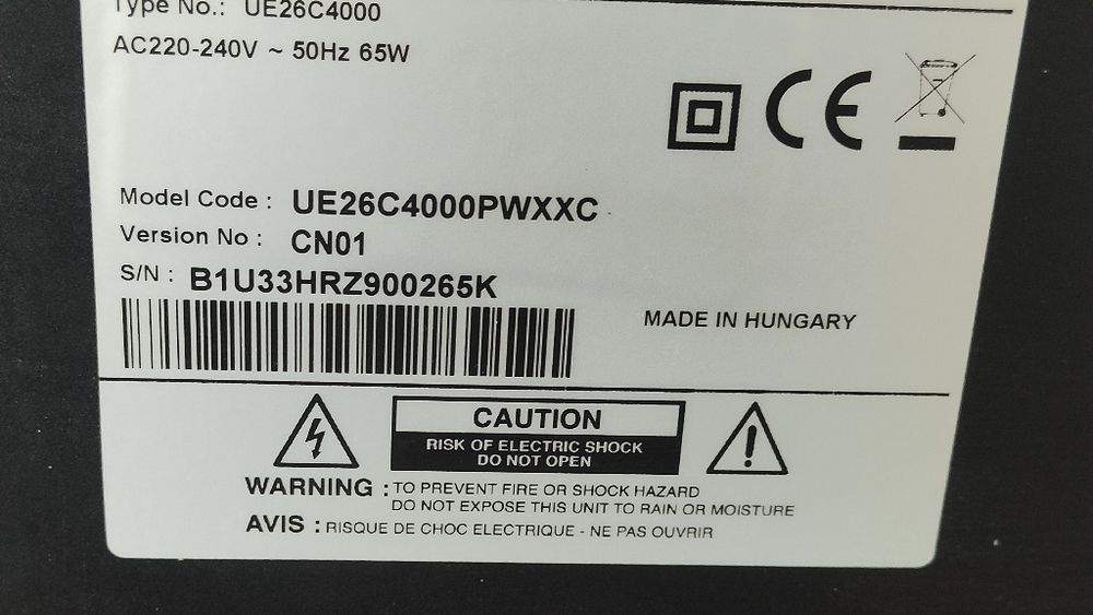 TV Samsung UE26C4000PW