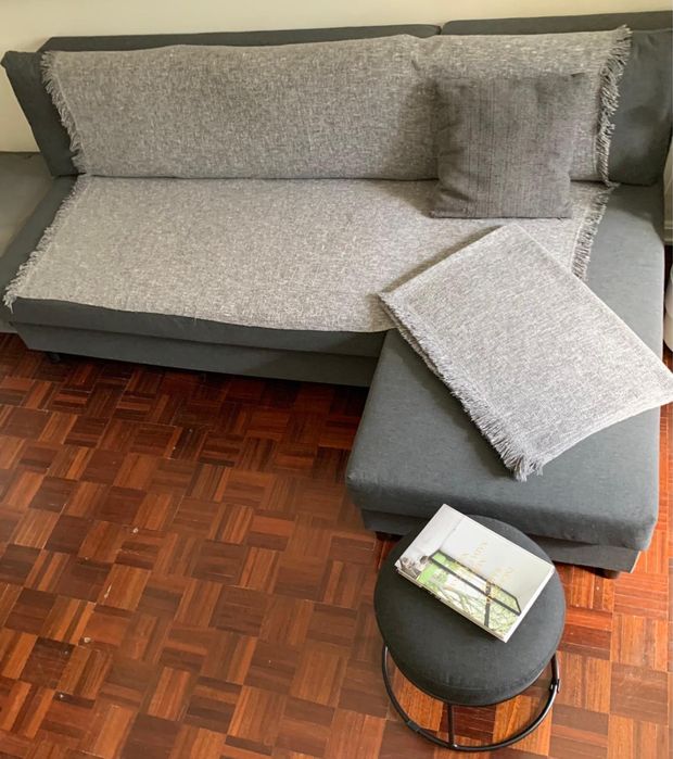 Sofá-cama “ÄLVDALEN”, do ikea, de 3 lugares, com chaise longue