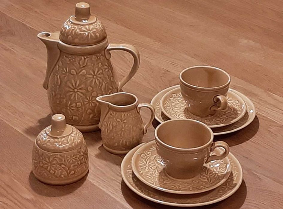 serwis kawowy z czasów PRL/NRD „Flora” z wytwórni Torgau