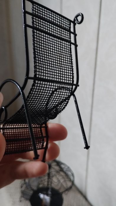 Zestaw miniatura stolik ogrodowy krzesełka Myszka Meilag