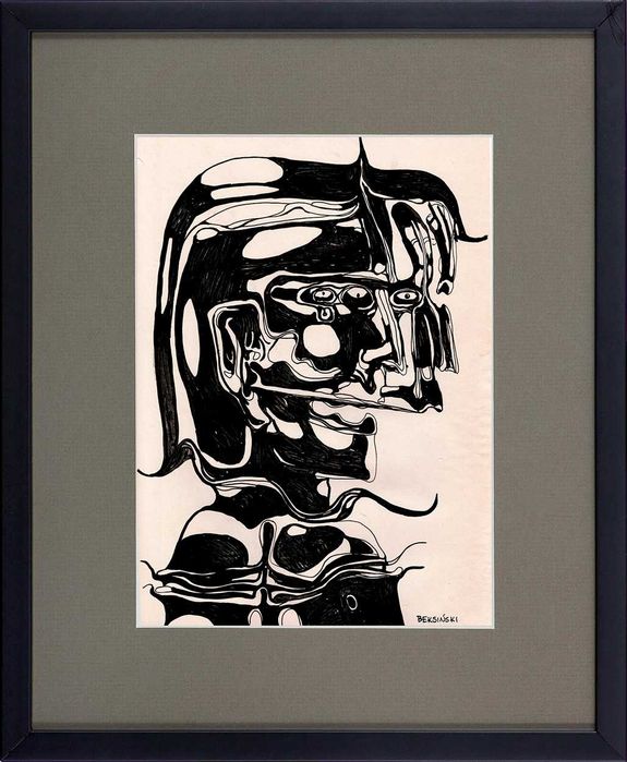 Beksiński - stary rysunek tuszem - POLECAM !!!