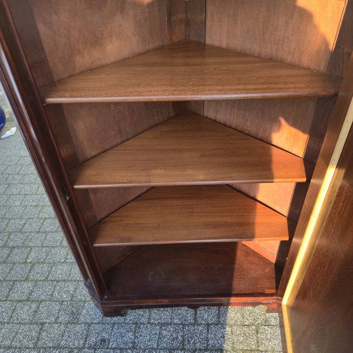 Kątnik Simmler Ludwik Filip w mahoniu z szfuladą