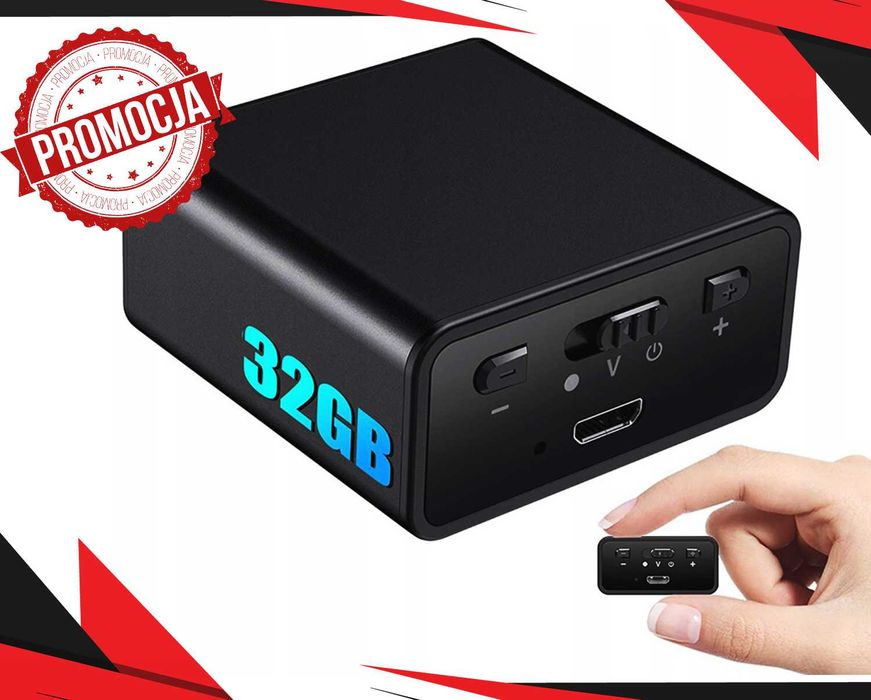 Nowy DYKTAFON Podsłuch Szpiegowski Detekcja USB 32GB | *PROMOCJE*