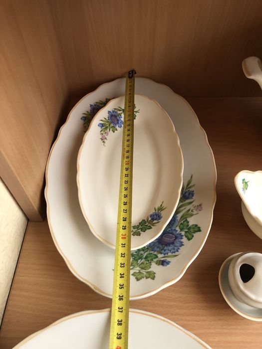 Столовый сервиз ВАСИЛЬКИ Коростень посуда винтаж ретро тарелки фарфор