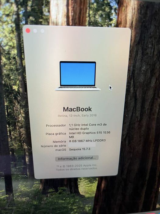 Macbook Air intel M3 | 8gb ram | 256gb ssd | 2016