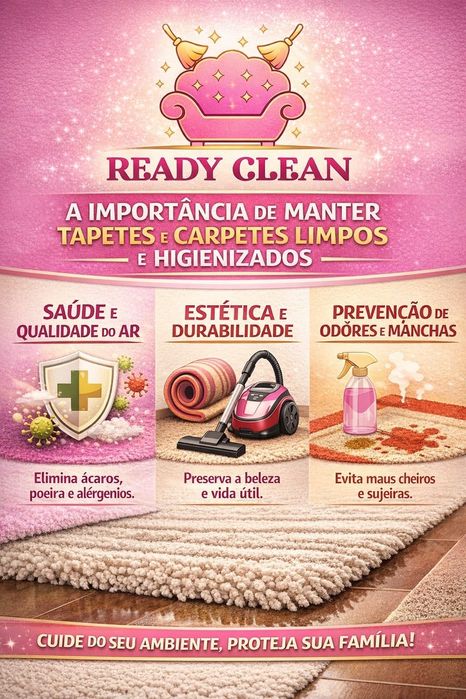 Limpeza sofas tapetes carpetes colchões