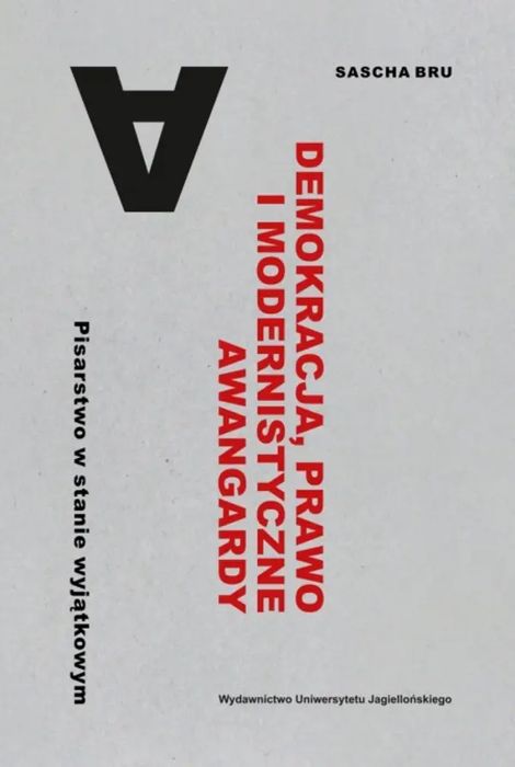 Demokracja, prawo i modernistyczne awangardy. Pisarstwo w stanie wyjątkowym. Wydawnictwo Uniwersytetu Jagiellońskiego. Nowy Produkt