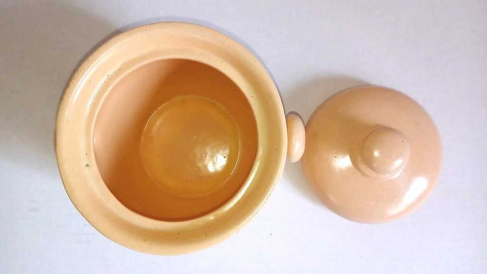 Stare naczynie ceramiczne PRL kociołek Warszawa