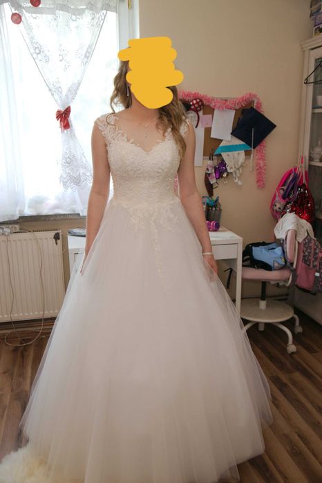 Suknia ślubna 164cm+4cm obcas