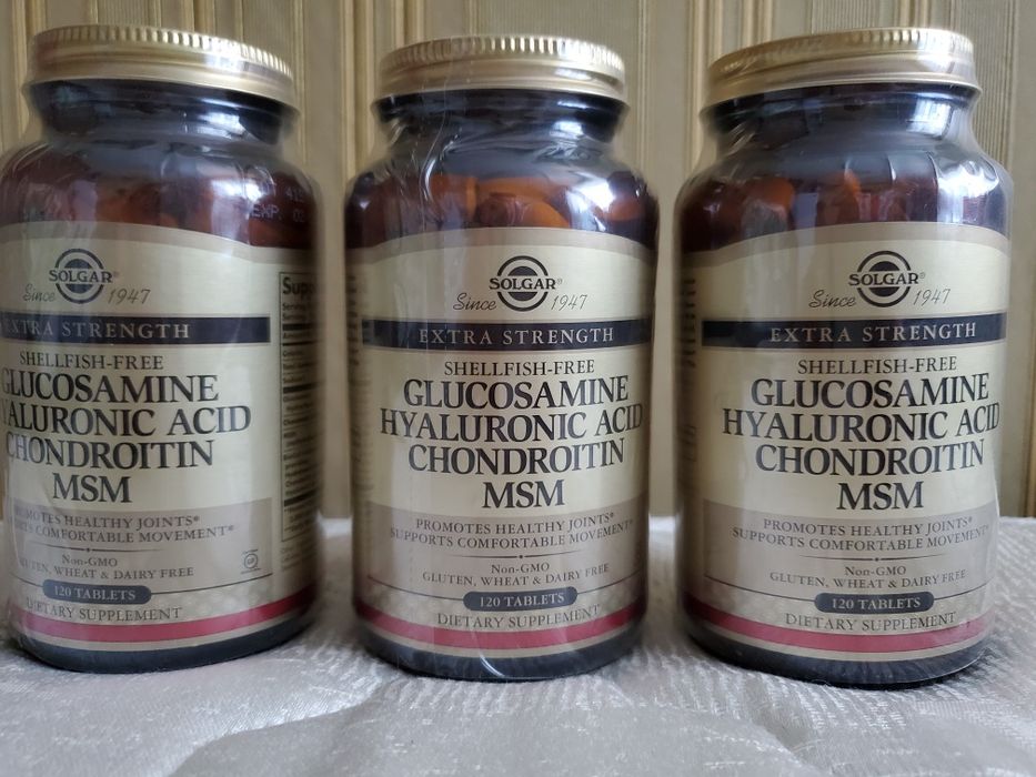 Solgar 120 таб. glucosamine hyaluronic acid chondroitin msm США