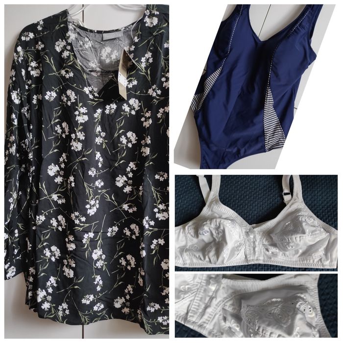 Paczka:5x Eleganckie bluzki,Simply Be,NB Avenue+spódn+strój ką/50-52
