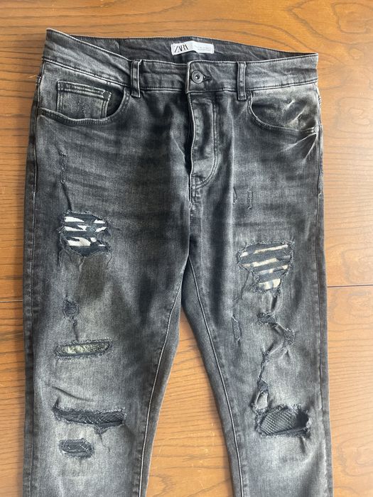 Zara spodnie z przetarciami męskie