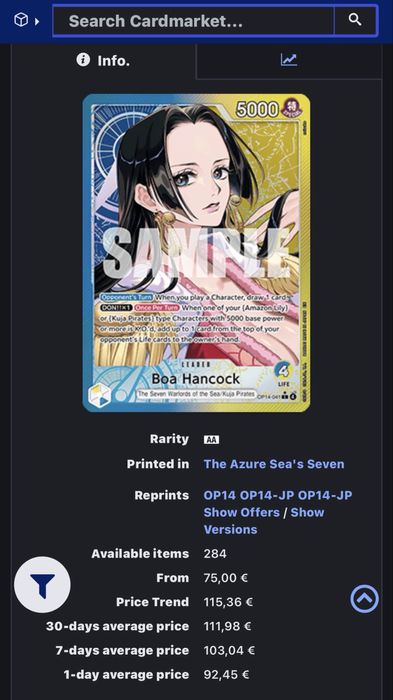 Carta Leader “Boa Hancock” - One Piece op14-041